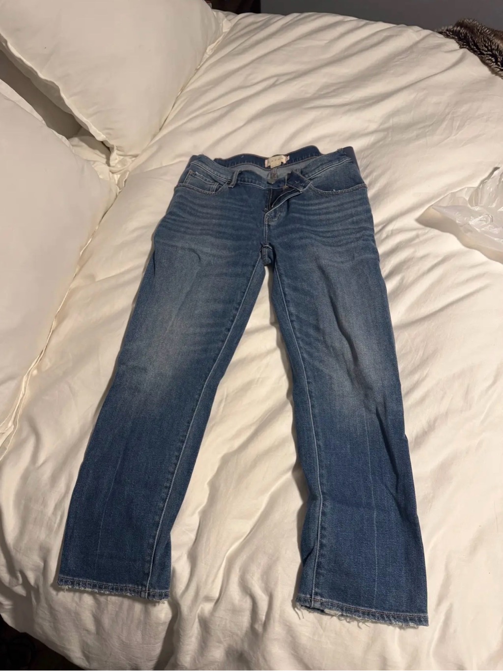 Hatch Maternity Mid-Blue Straight-Leg Women's Jeans